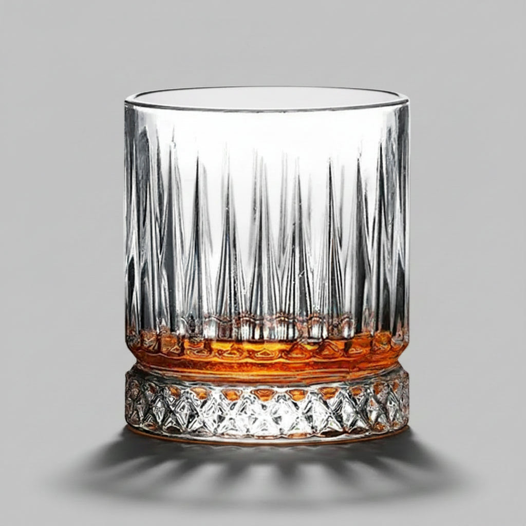 Vaso de Vidrio Grueso para Whisky, Cerveza y Bebidas