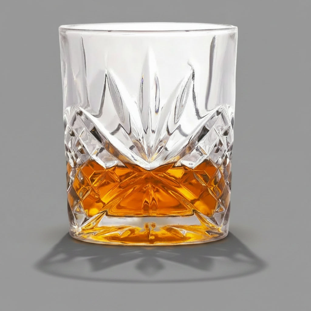 Vaso de Vidrio Grueso para Whisky, Cerveza y Bebidas