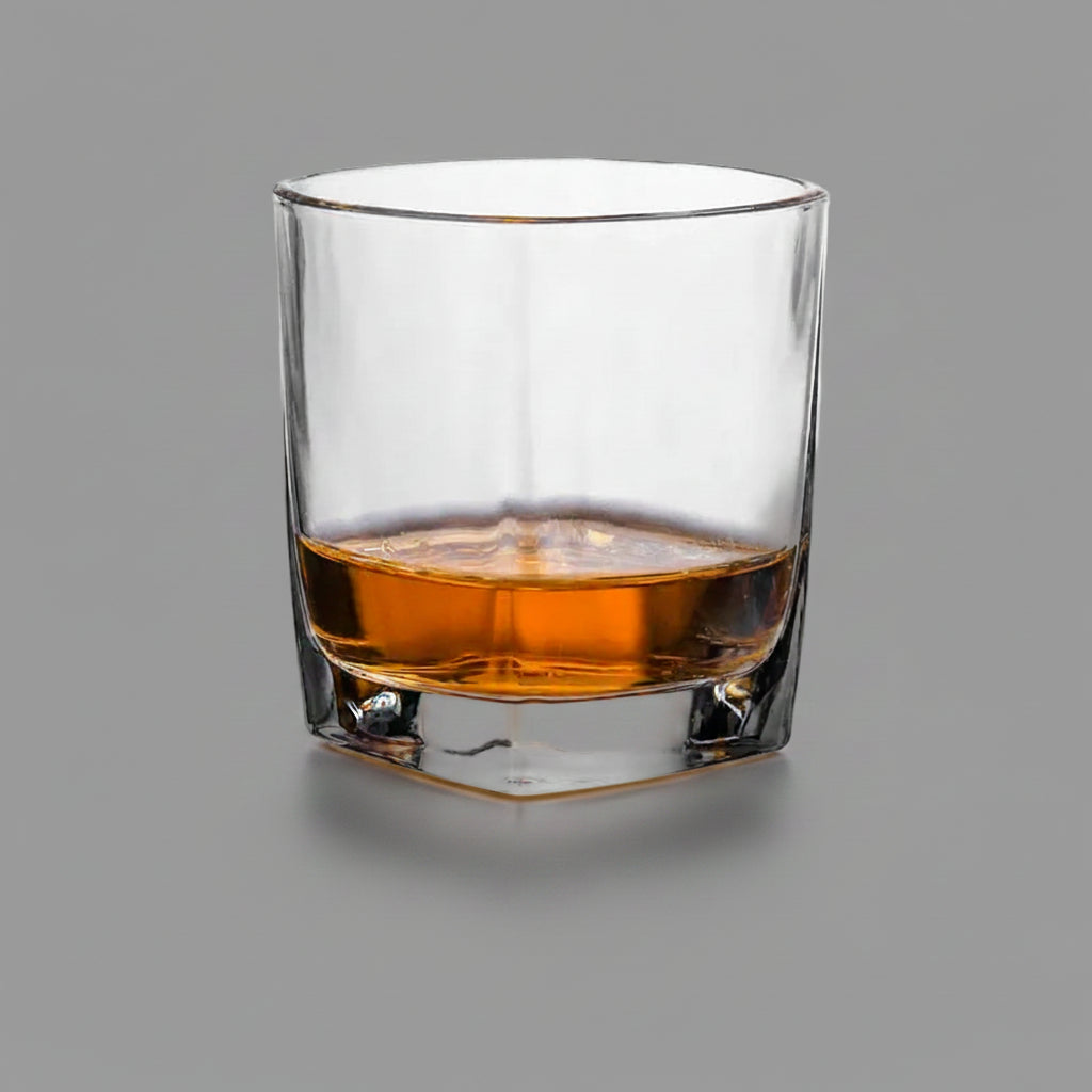 Vaso de Vidrio Grueso para Whisky, Cerveza y Bebidas