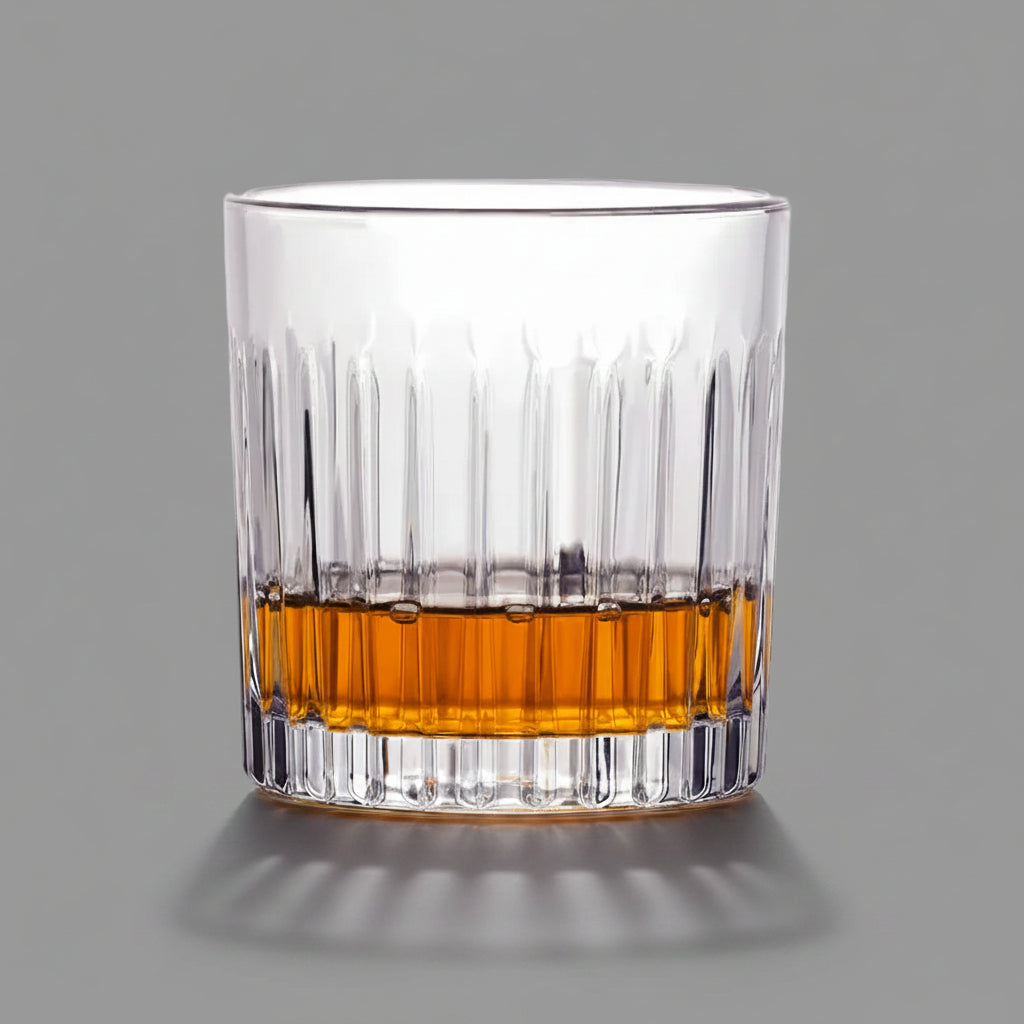 Vaso de Vidrio Grueso para Whisky, Cerveza y Bebidas