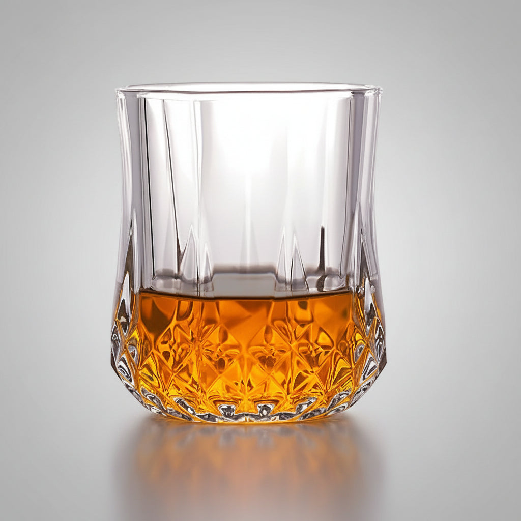 Vaso de Vidrio Grueso para Whisky, Cerveza y Bebidas