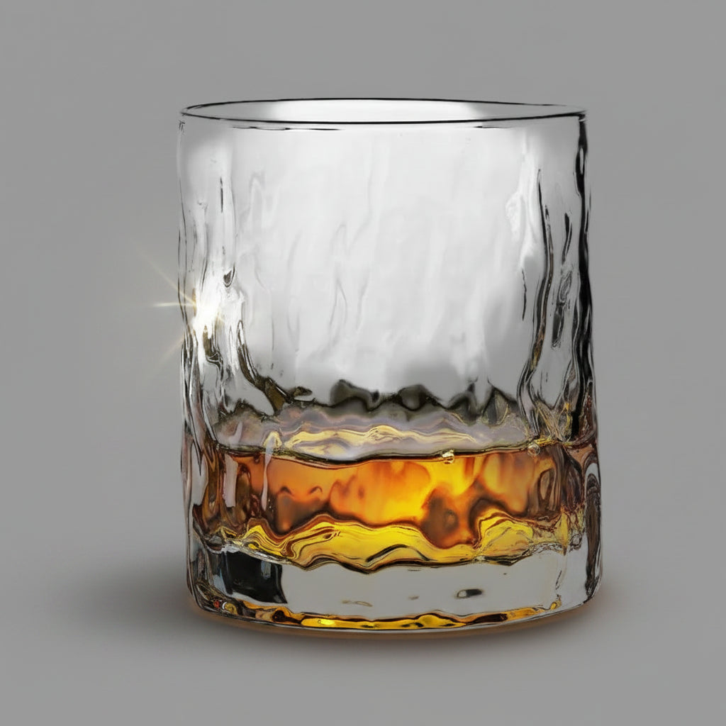Vaso de Vidrio Grueso para Whisky, Cerveza y Bebidas