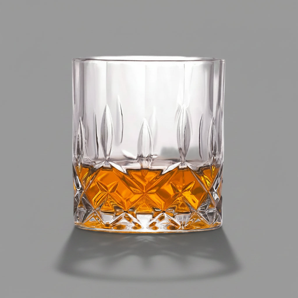 Vaso de Vidrio Grueso para Whisky, Cerveza y Bebidas