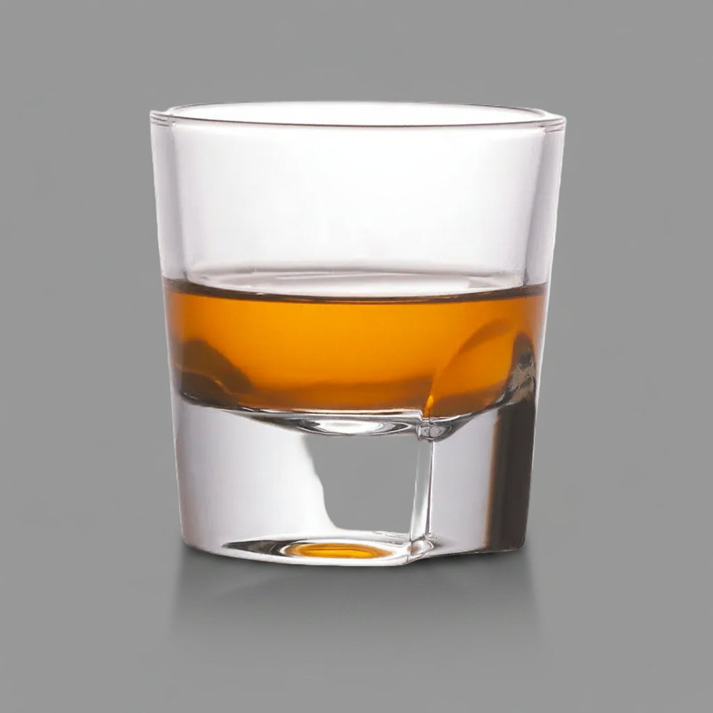 Vaso de Vidrio Grueso para Whisky, Cerveza y Bebidas