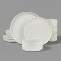 16-Piece Embossed Ceramic Dinnerware Set