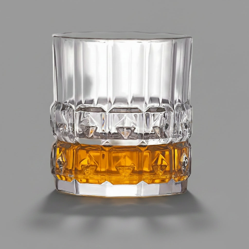 Vaso de Vidrio Grueso para Whisky, Cerveza y Bebidas