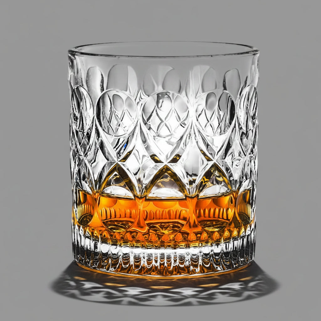 Vaso de Vidrio Grueso para Whisky, Cerveza y Bebidas