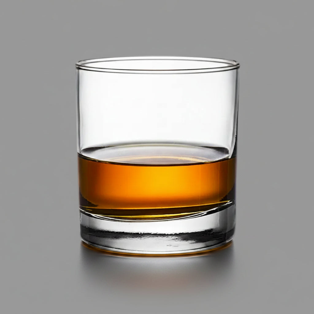 Vaso de Vidrio Grueso para Whisky, Cerveza y Bebidas