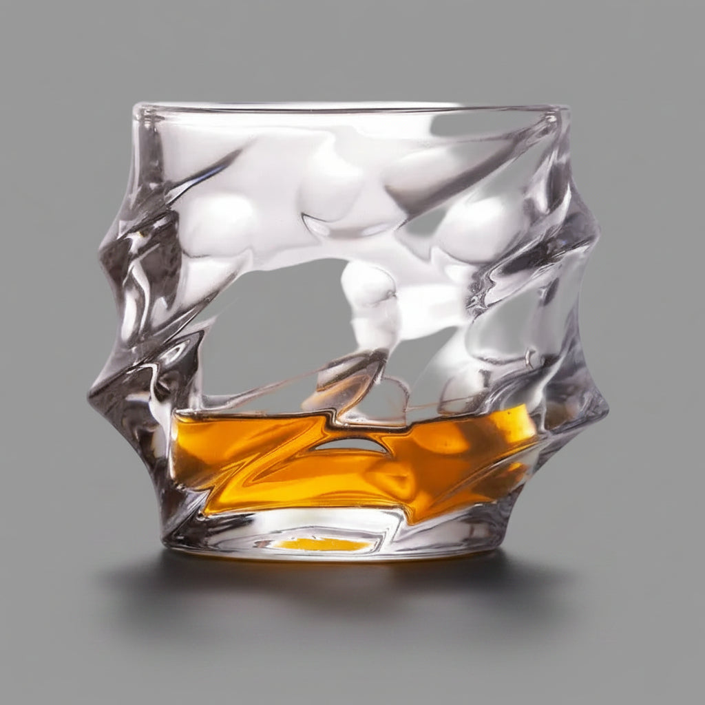 Vaso de Vidrio Grueso para Whisky, Cerveza y Bebidas